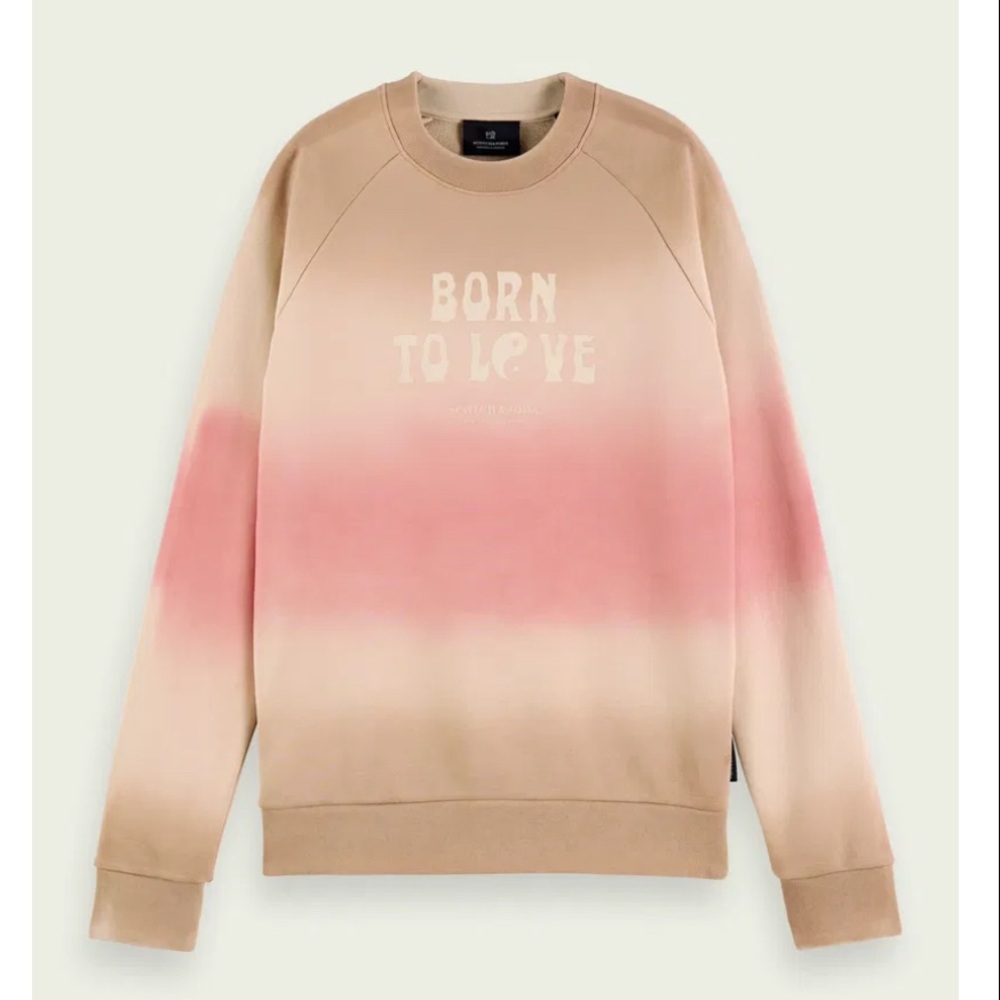 BORN TO LOVE Unisex Crew-Neck Cotton-Blend Sweatshirt XS